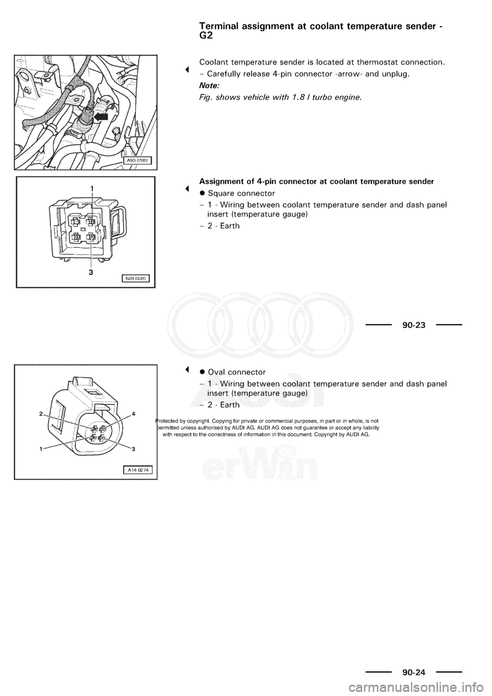 AUDI A3 2000 8L / 1.G Electrical System Repair Manual 