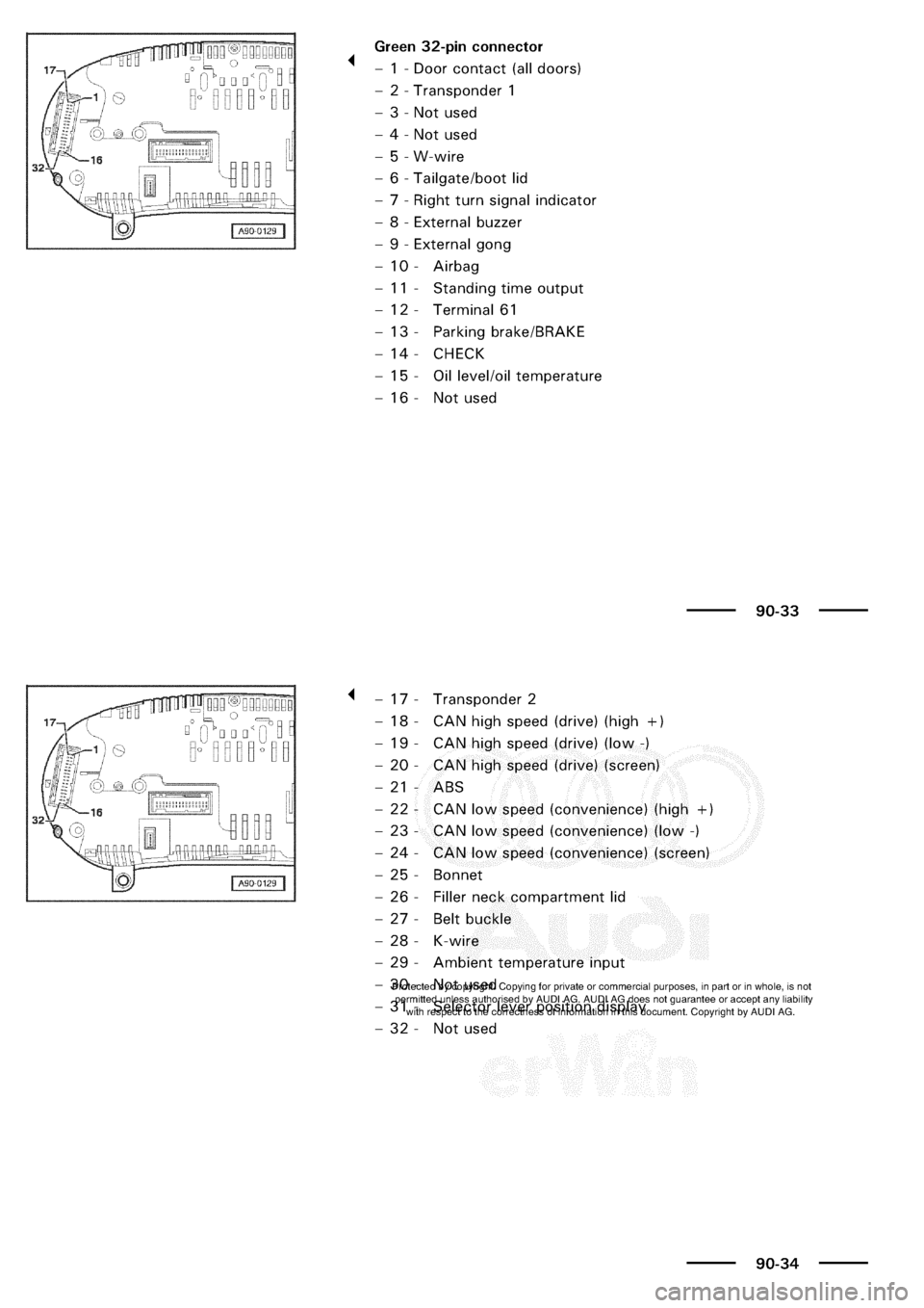 AUDI A3 1999 8L / 1.G Electrical System Repair Manual 