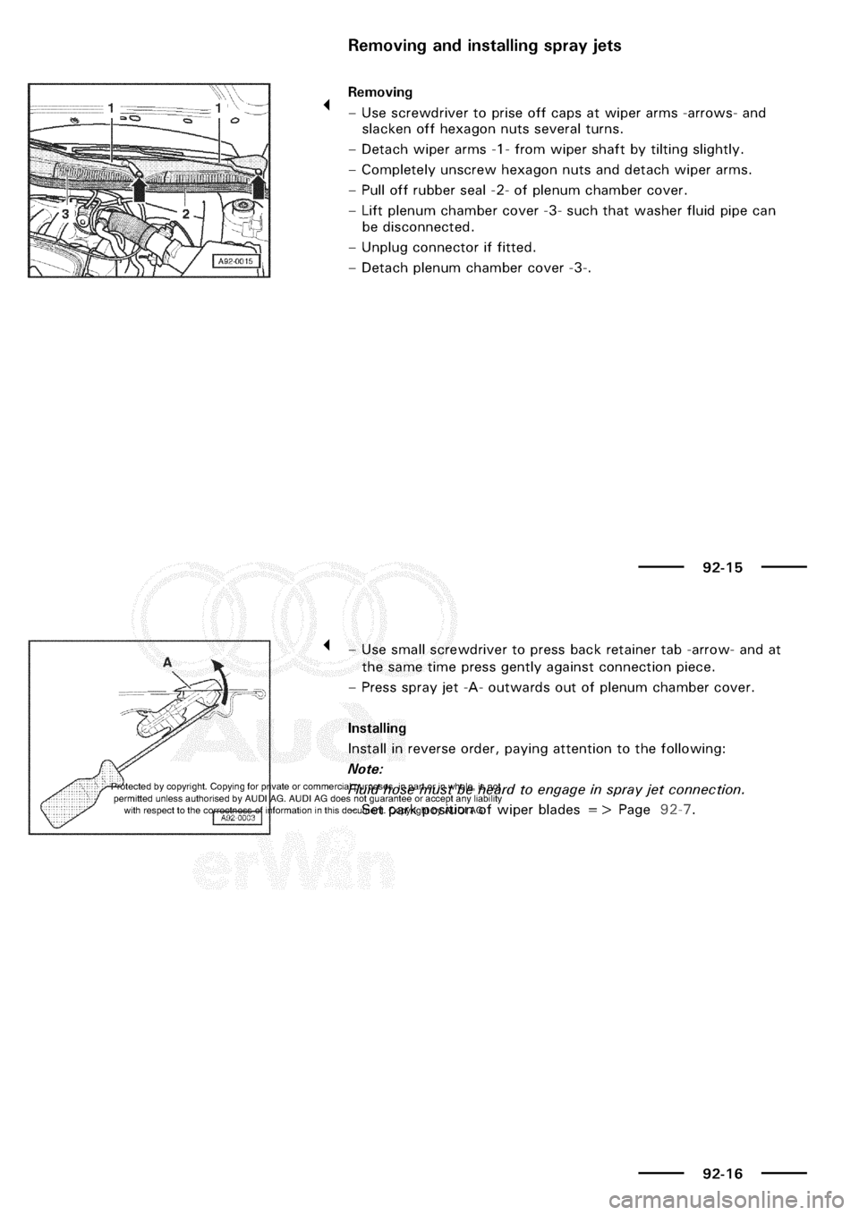 AUDI A3 1998 8L / 1.G Electrical System Manual PDF 