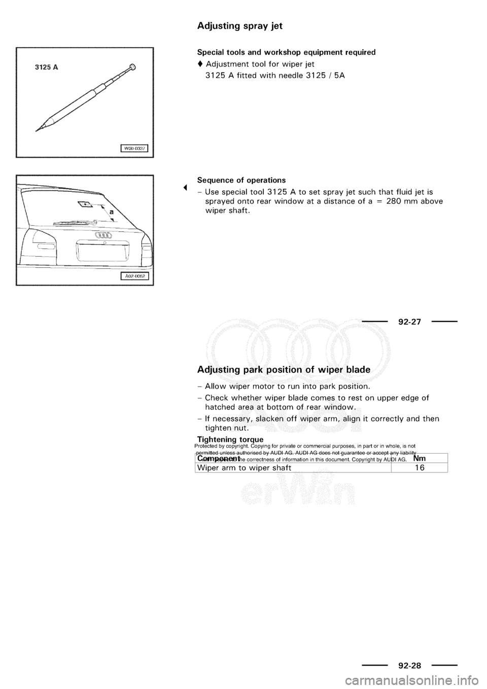 AUDI A3 1999 8L / 1.G Electrical System Manual Online 