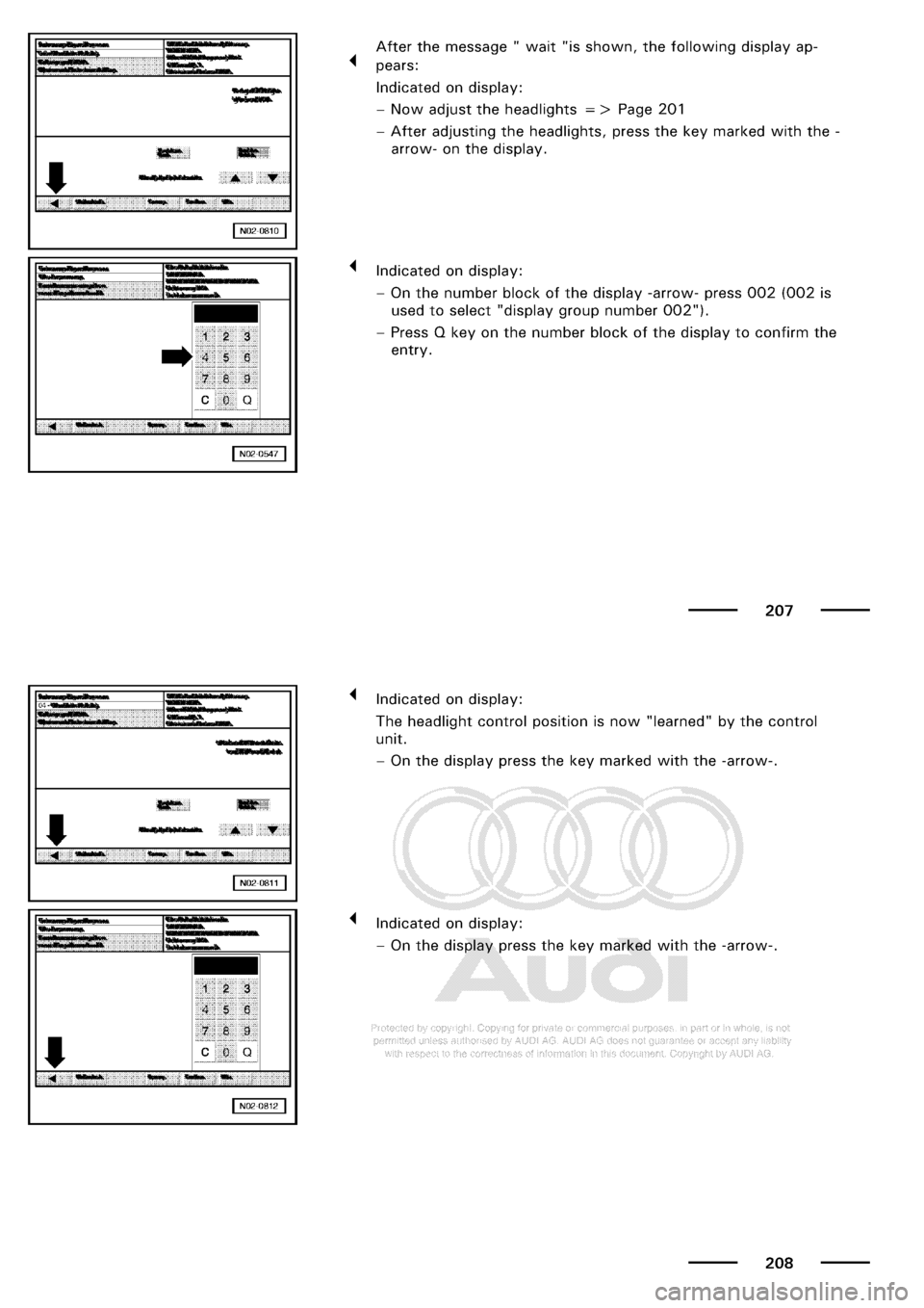 AUDI A3 2002 8L / 1.G Maintenance Workshop Manual 