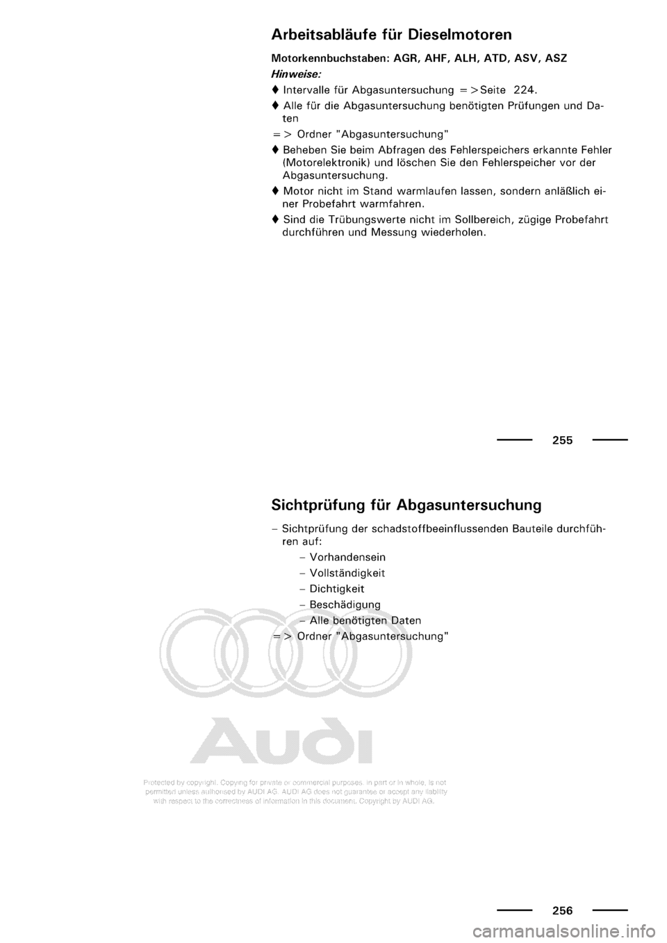 AUDI A3 2002 8L / 1.G Maintenance Workshop Manual 