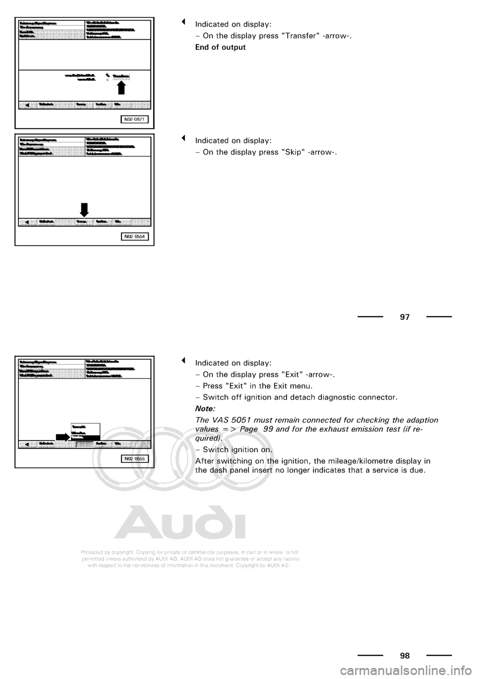 AUDI A3 2001 8L / 1.G Maintenance Repair Manual 