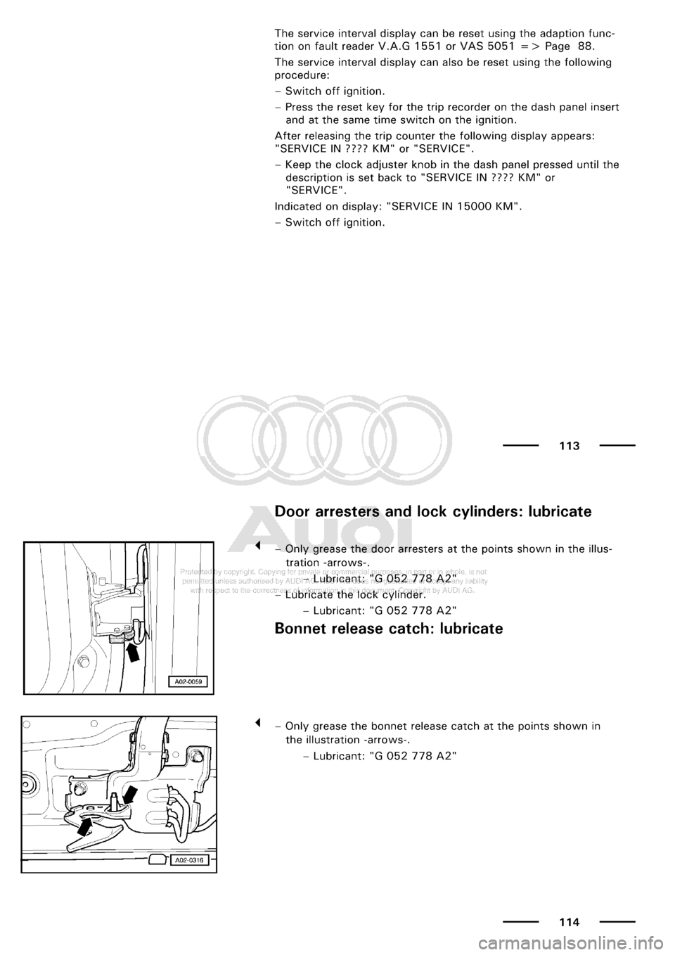 AUDI A3 1998 8L / 1.G Maintenance Repair Manual 