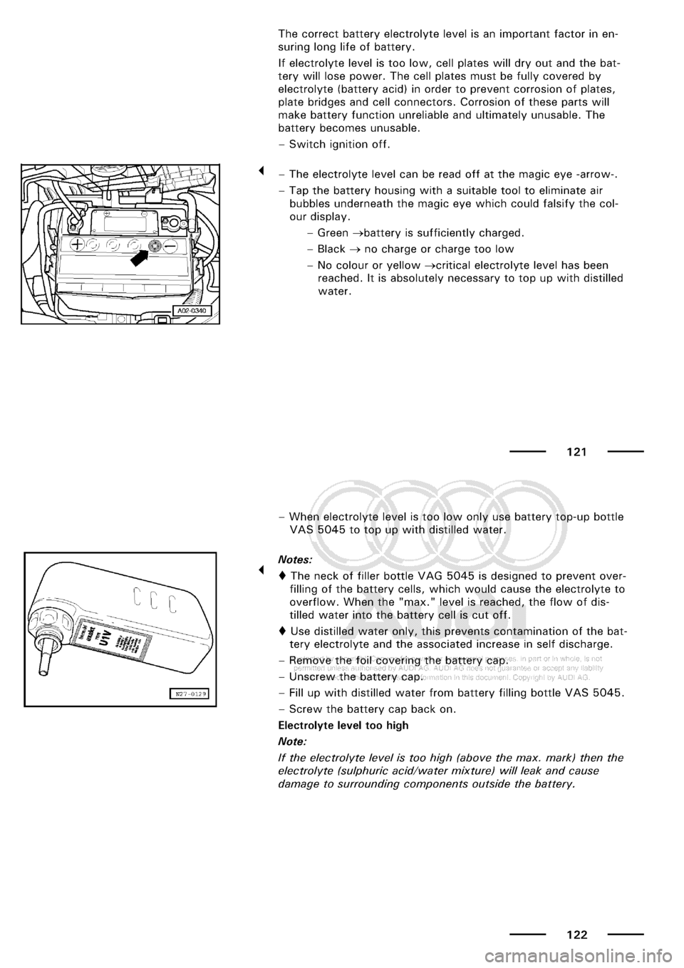 AUDI A3 1997 8L / 1.G Maintenance Repair Manual 