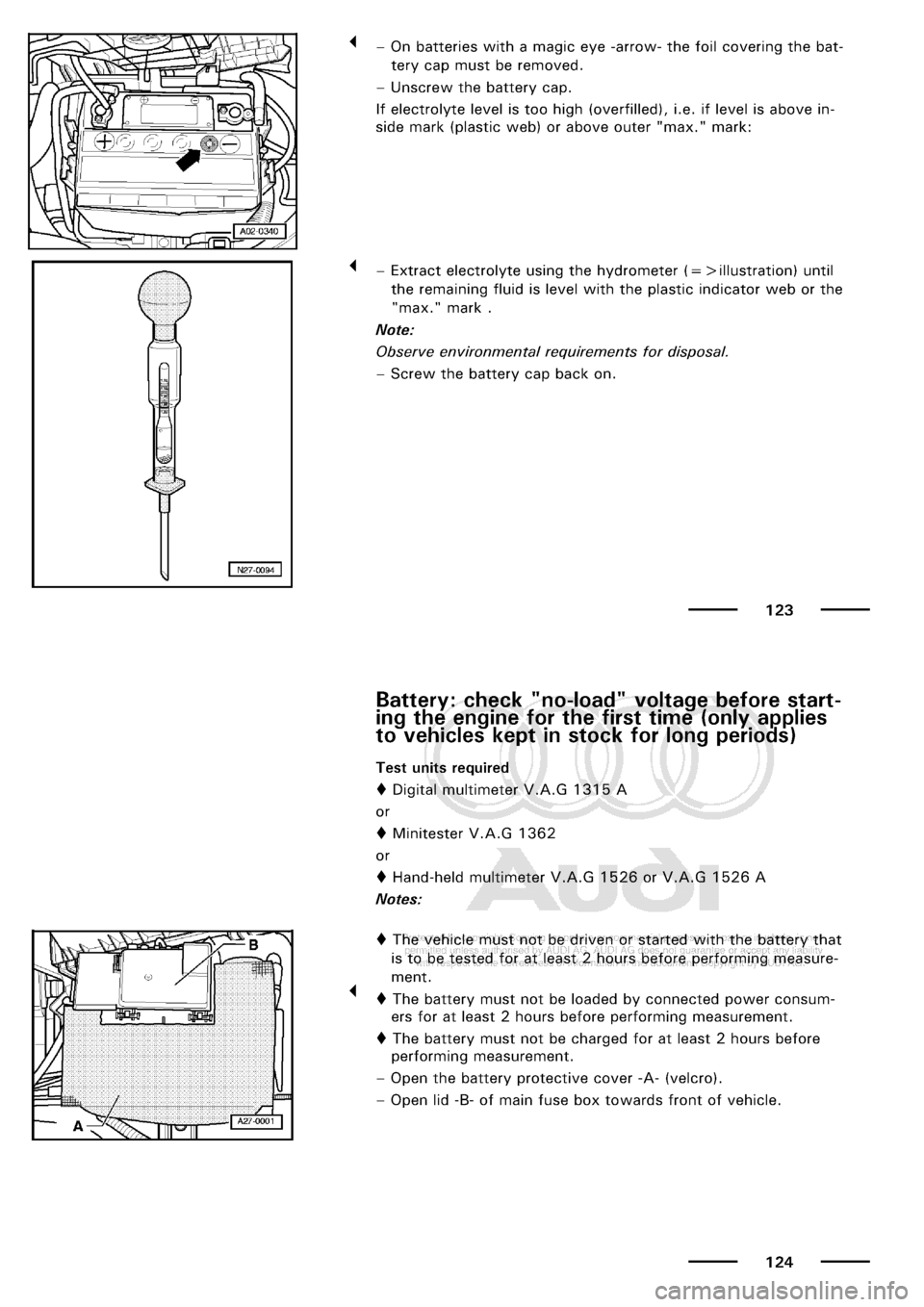 AUDI A3 1997 8L / 1.G Maintenance Repair Manual 