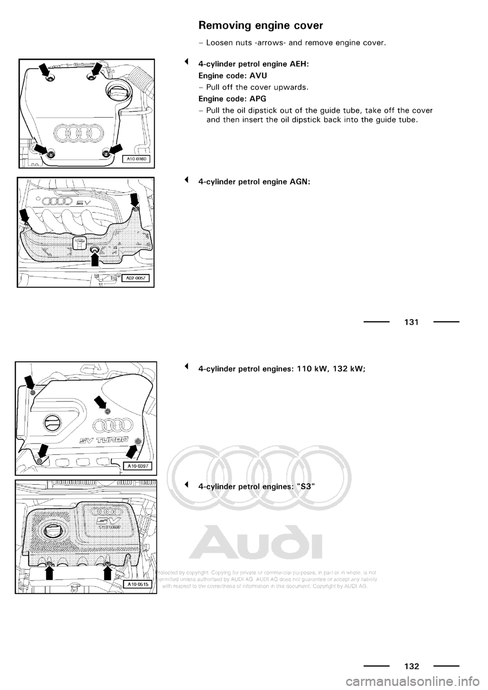 AUDI A3 1998 8L / 1.G Maintenance Repair Manual 
