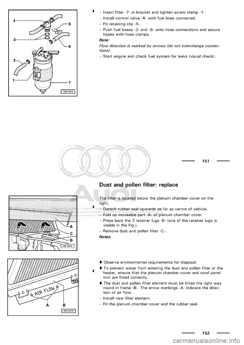 AUDI A3 2001 8L / 1.G Maintenance Manual PDF 