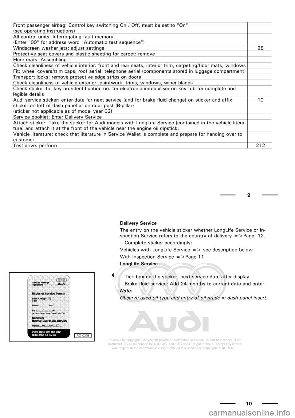 AUDI A3 2003 8L / 1.G Maintenance Workshop Manual 