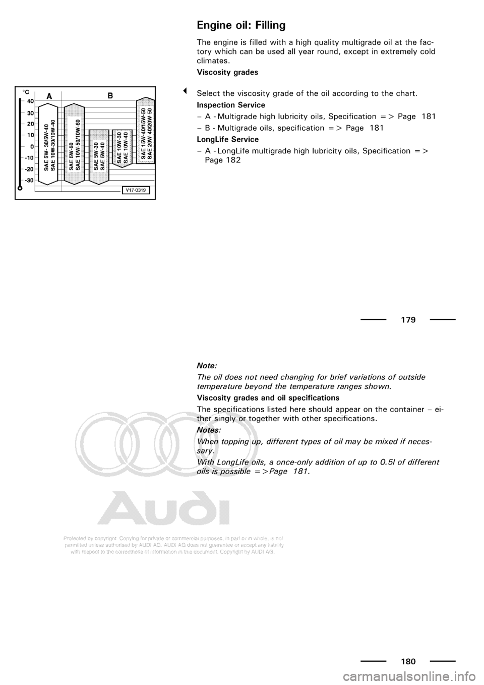 AUDI A3 2000 8L / 1.G Maintenance Owners Manual 