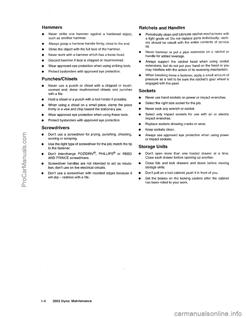 HARLEY-DAVIDSON DYNA GLIDE 2003 Owners Manual  [6]
ProCarManuals.com 
