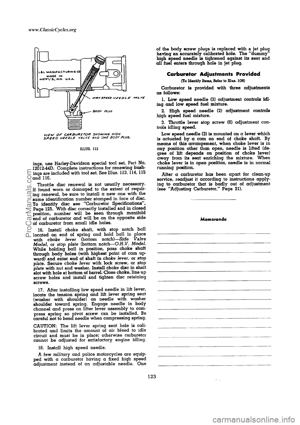 HARLEY-DAVIDSON KNUCKLEHEAD 1940  Service Manual  [123]ProCarManuals.com     www.ClassicCycles.org  
