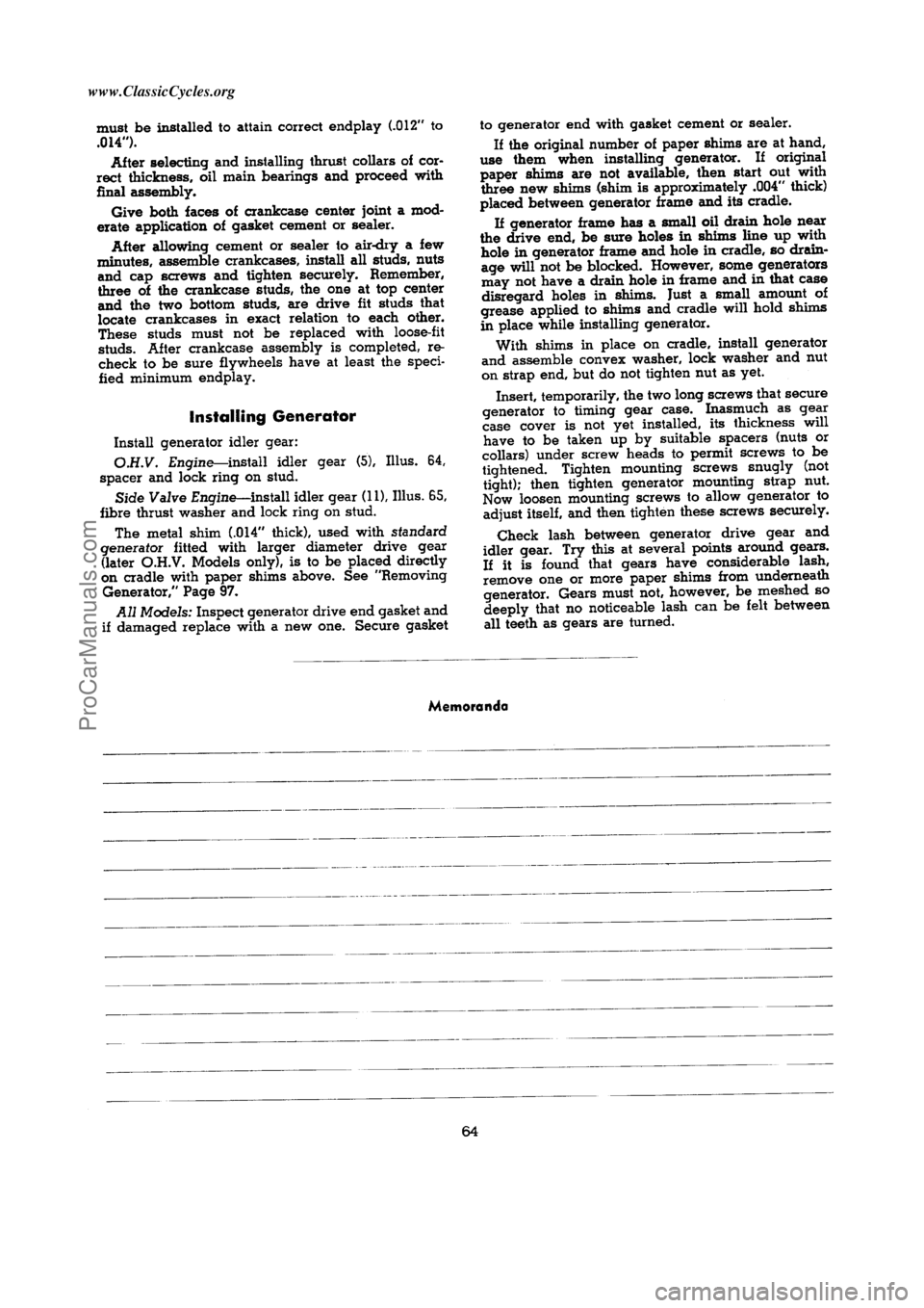 HARLEY-DAVIDSON KNUCKLEHEAD 1940 Repair Manual  [64]ProCarManuals.com     www.ClassicCycles.org  