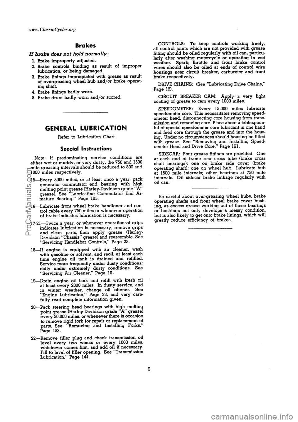 HARLEY-DAVIDSON KNUCKLEHEAD 1940  Service Manual  [8]ProCarManuals.com     www.ClassicCycles.org  