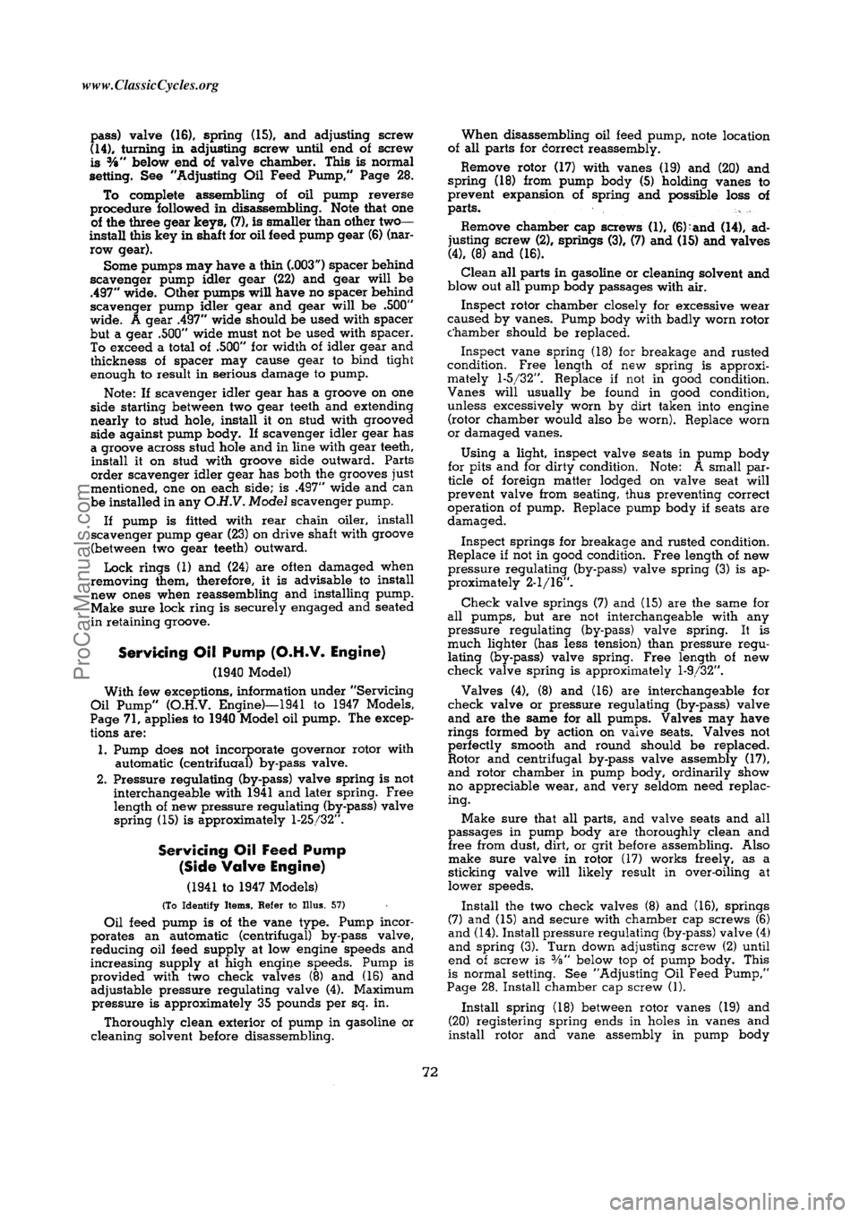 HARLEY-DAVIDSON KNUCKLEHEAD 1940 Manual PDF  [72]ProCarManuals.com     www.ClassicCycles.org  