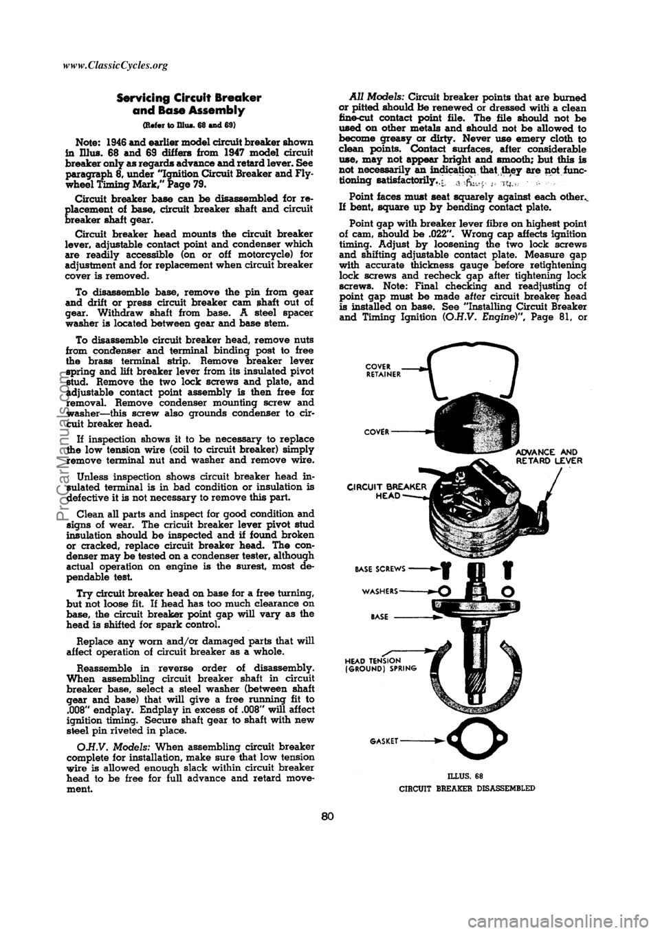HARLEY-DAVIDSON KNUCKLEHEAD 1940 Manual PDF  [80]ProCarManuals.com     www.ClassicCycles.org  