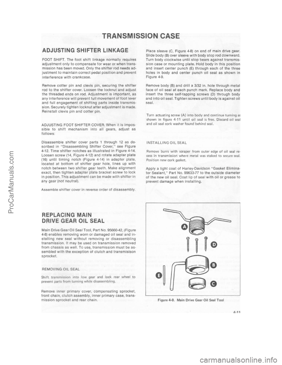 HARLEY-DAVIDSON SUPER GLIDE 1980 Service Manual ProCarManuals.com HARLEY-DAVIDSON SUPER GLIDE 1980 Service Manual ProCarManuals.com