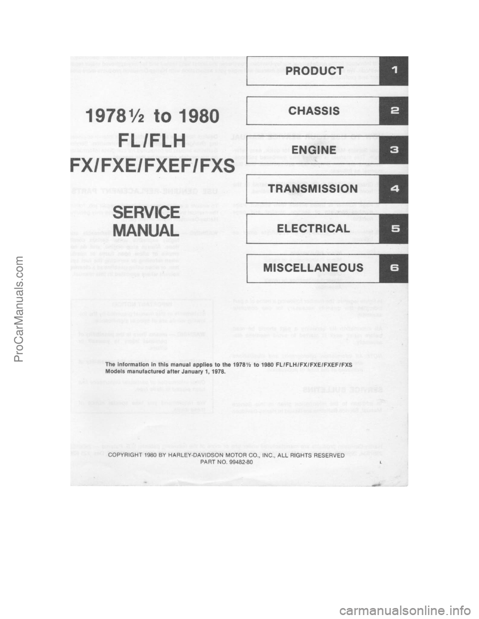 HARLEY-DAVIDSON SUPER GLIDE 1980  Service Manual ProCarManuals.com 