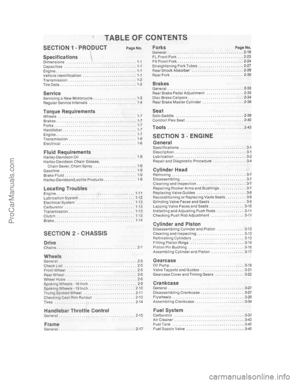 HARLEY-DAVIDSON SUPER GLIDE 1980  Service Manual ProCarManuals.com 