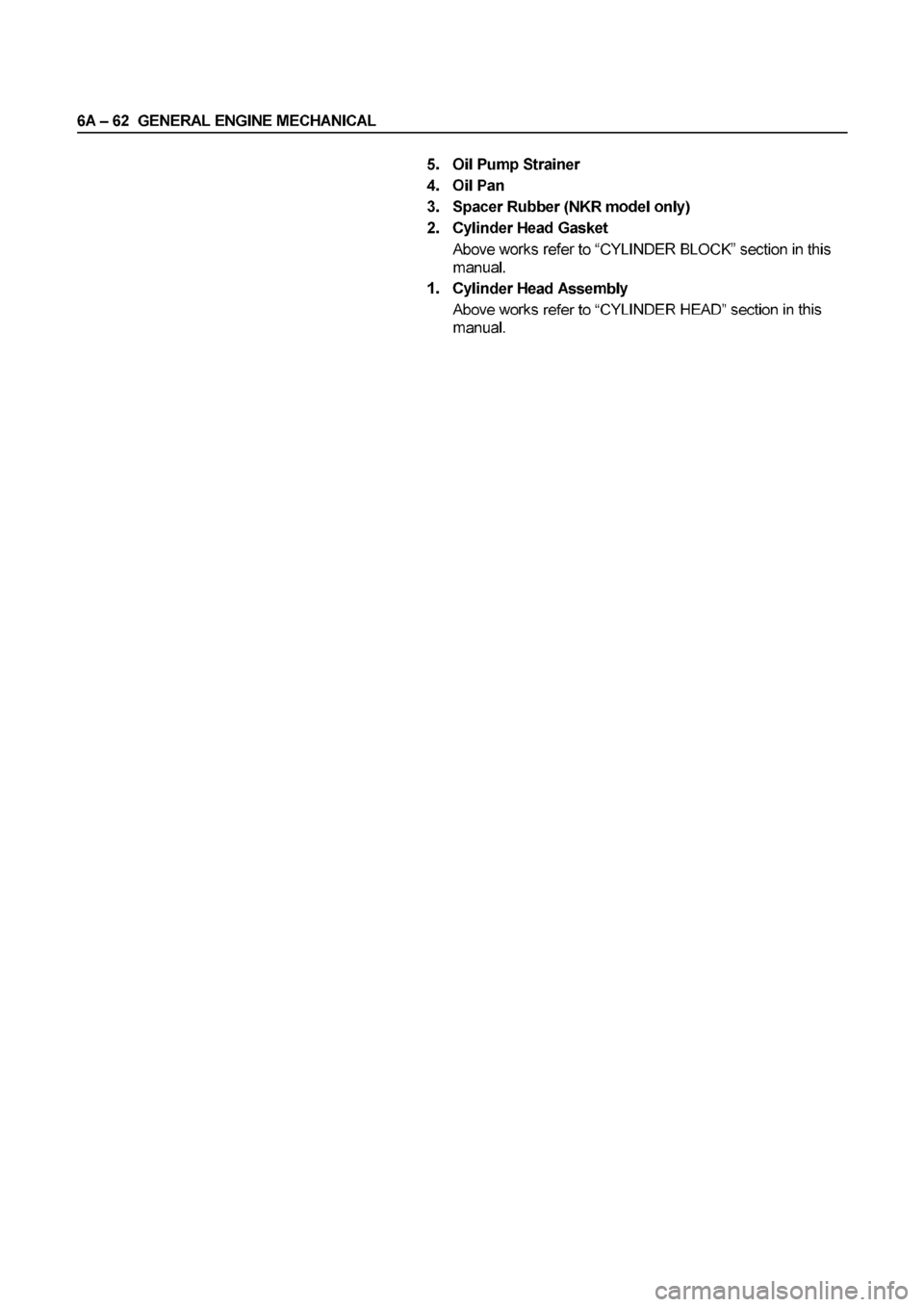 ISUZU ELF 1999  Workshop Manual 