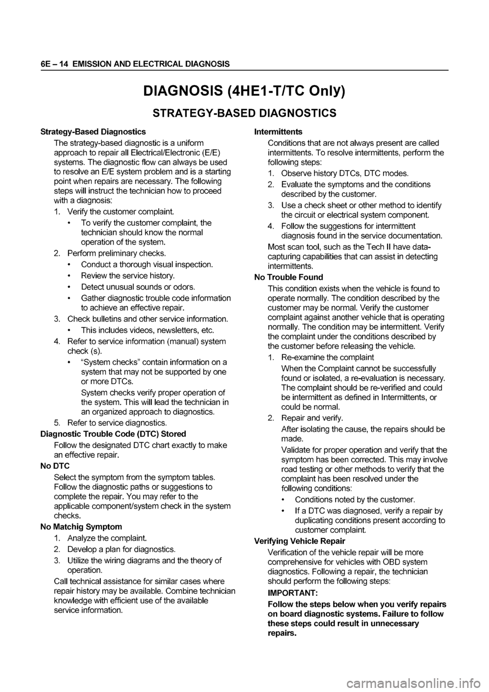 ISUZU ELF 1999  Workshop Manual 