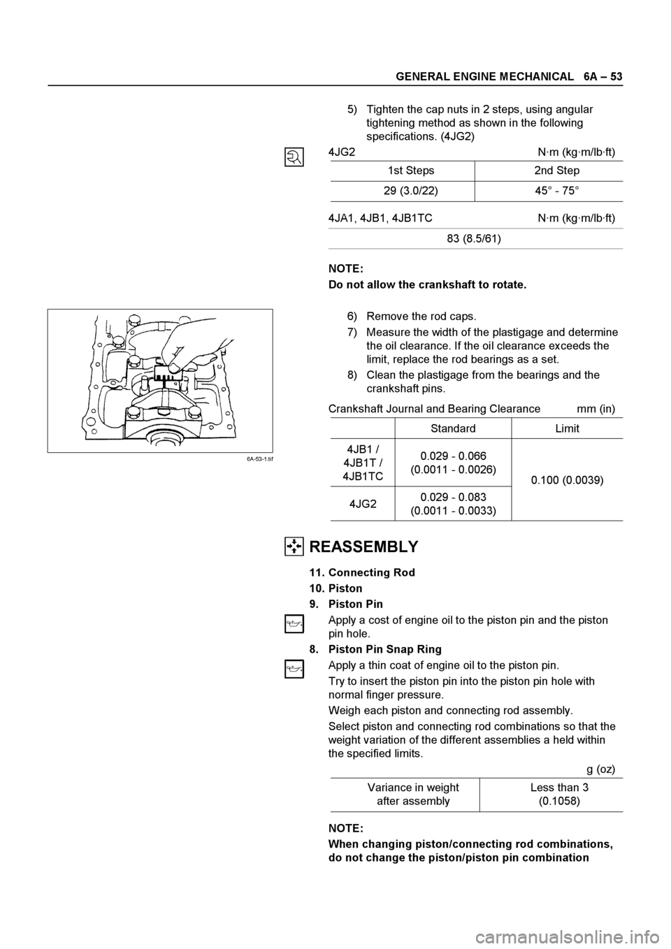 ISUZU ELF 1999 Workshop Manual ISUZU ELF 1999 Workshop Manual