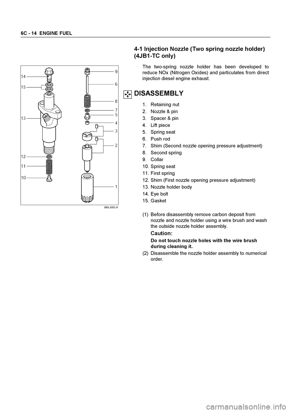 ISUZU ELF 1999 Workshop Manual ISUZU ELF 1999 Workshop Manual