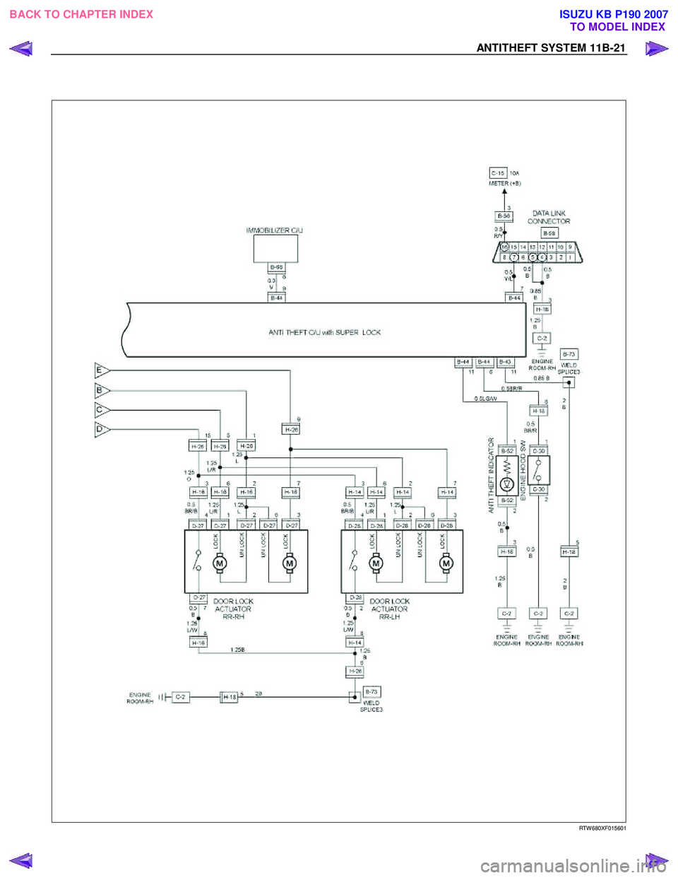 ISUZU KB P190 2007  Workshop Repair Manual ANTITHEFT SYSTEM 11B-21 
 
   
 
 
 
 
 
 
 
 
 
 
 
RTW 680XF015601 
 
BACK TO CHAPTER INDEX TO MODEL INDEX
ISUZU KB P190 2007 