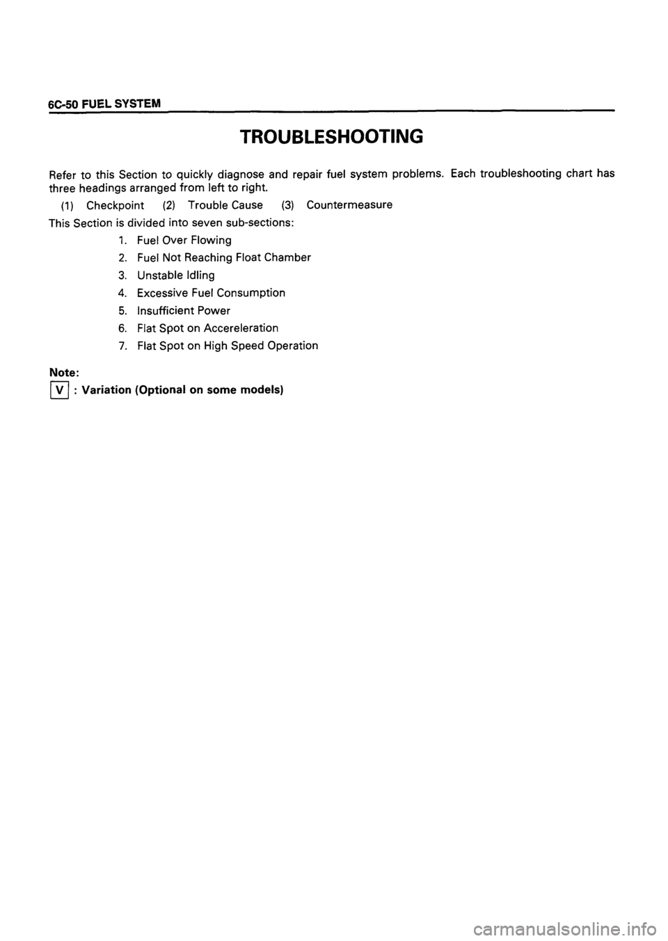 ISUZU DB SERIES 1993  Workshop Manual 