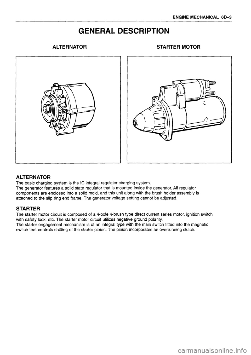 ISUZU DB SERIES 1993  Workshop Manual 