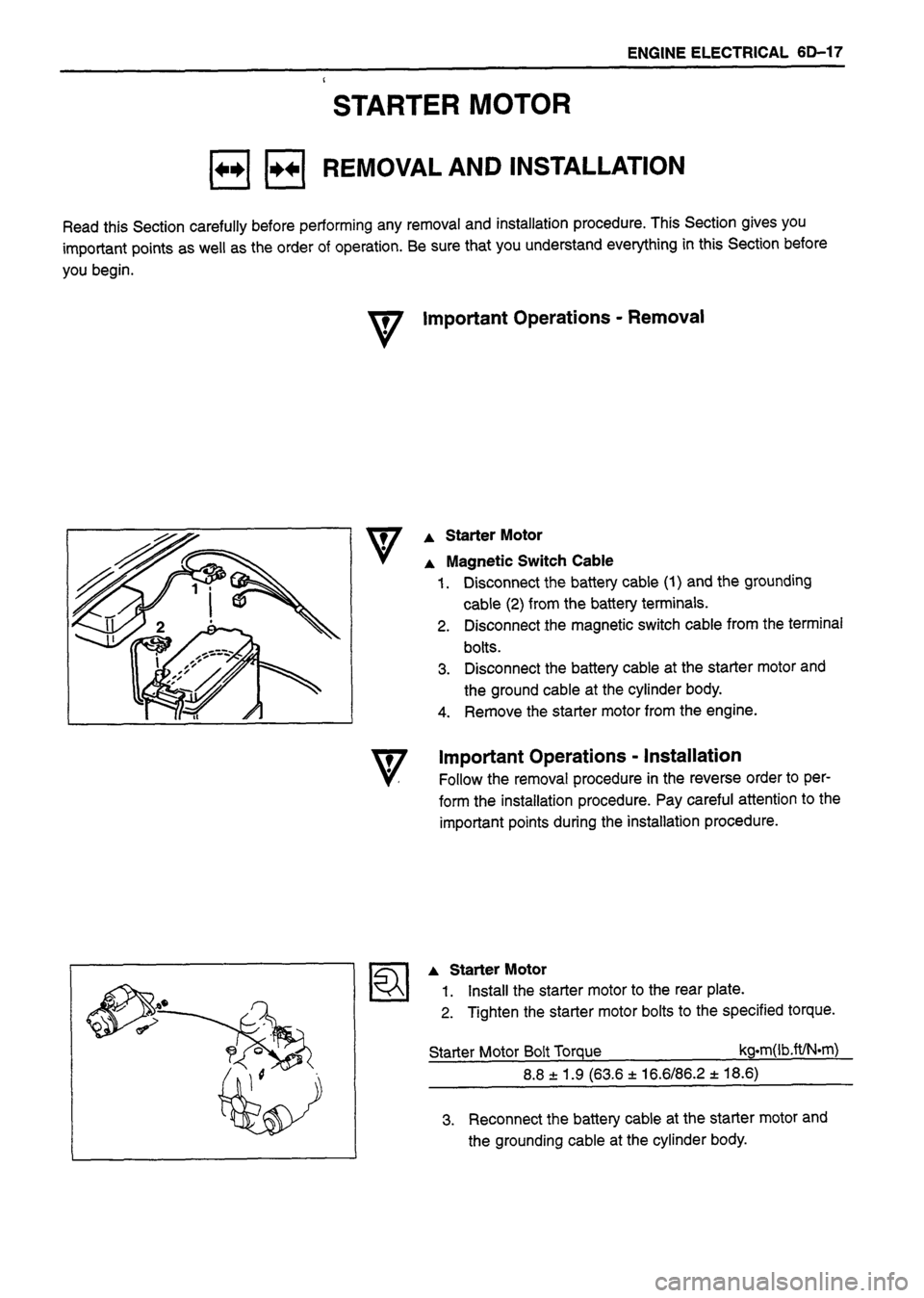ISUZU DB SERIES 1993 Workshop Manual ISUZU DB SERIES 1993 Workshop Manual
