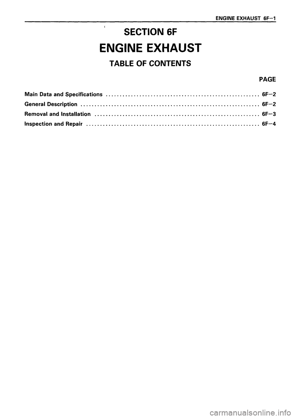 ISUZU DB SERIES 1993  Workshop Manual 