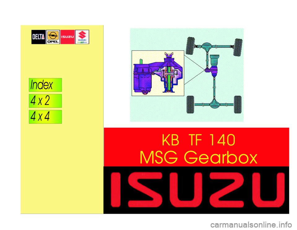 ISUZU DB SERIES 1993  Workshop Manual MSGGearboxKBTF140 