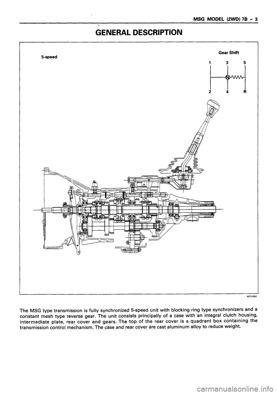 ISUZU DB SERIES 1993  Workshop Manual 