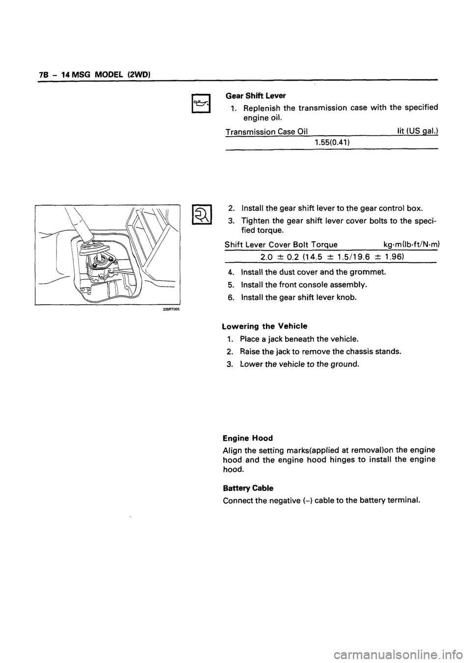 ISUZU DB SERIES 1993  Workshop Manual 