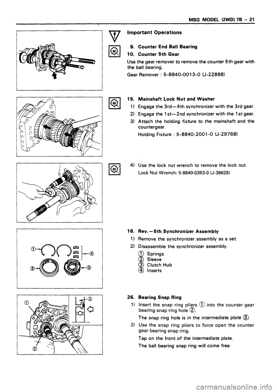 ISUZU DB SERIES 1993  Workshop Manual 