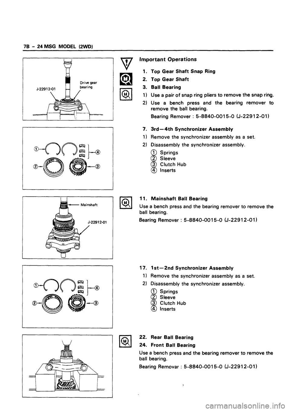 ISUZU DB SERIES 1993  Workshop Manual 