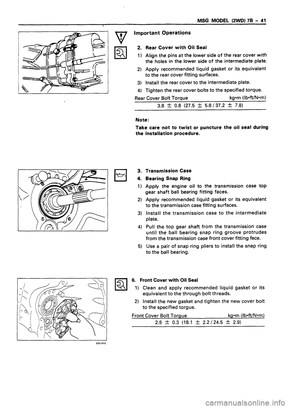 ISUZU DB SERIES 1993 Workshop Manual ISUZU DB SERIES 1993 Workshop Manual