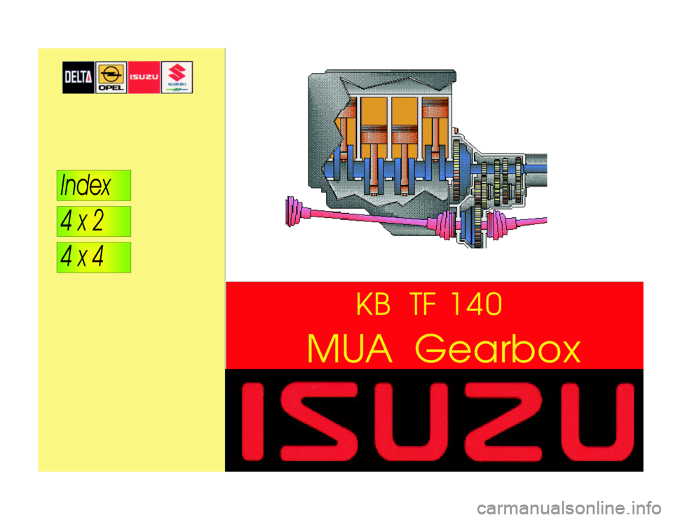 ISUZU DB SERIES 1993  Workshop Manual MUAGearboxKBTF140 