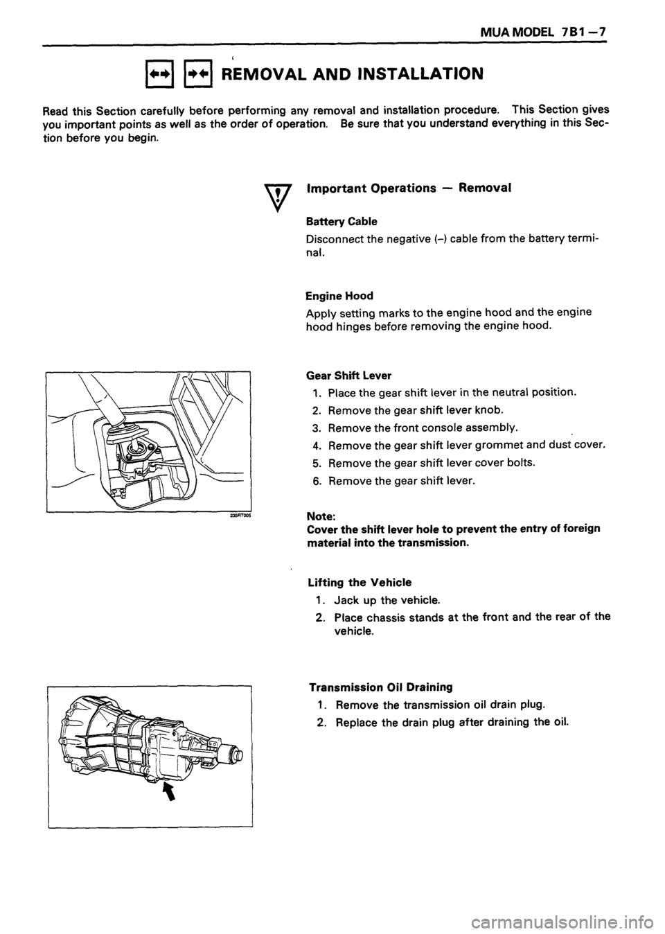 ISUZU DB SERIES 1993  Workshop Manual 