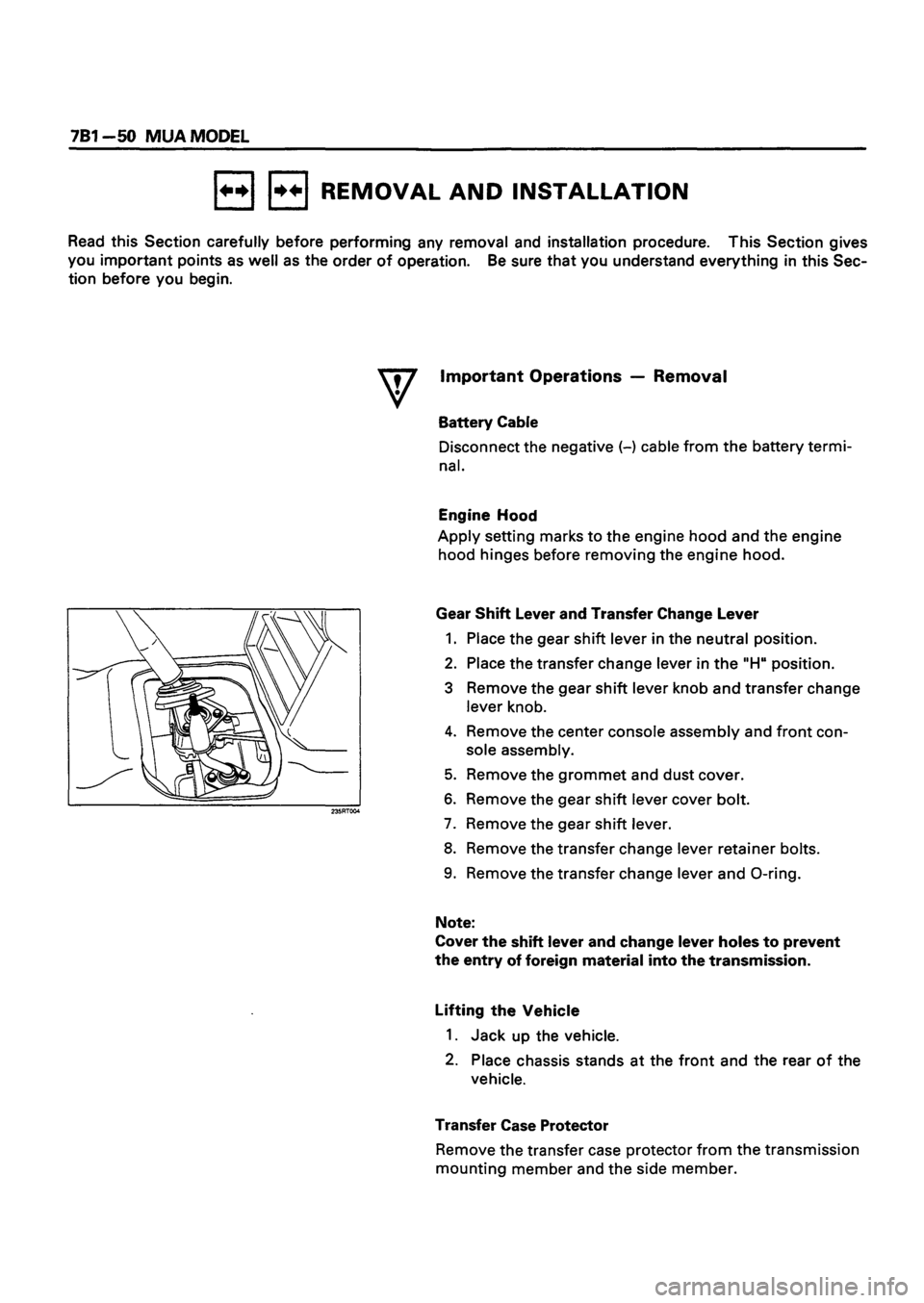 ISUZU DB SERIES 1993 Workshop Manual ISUZU DB SERIES 1993 Workshop Manual