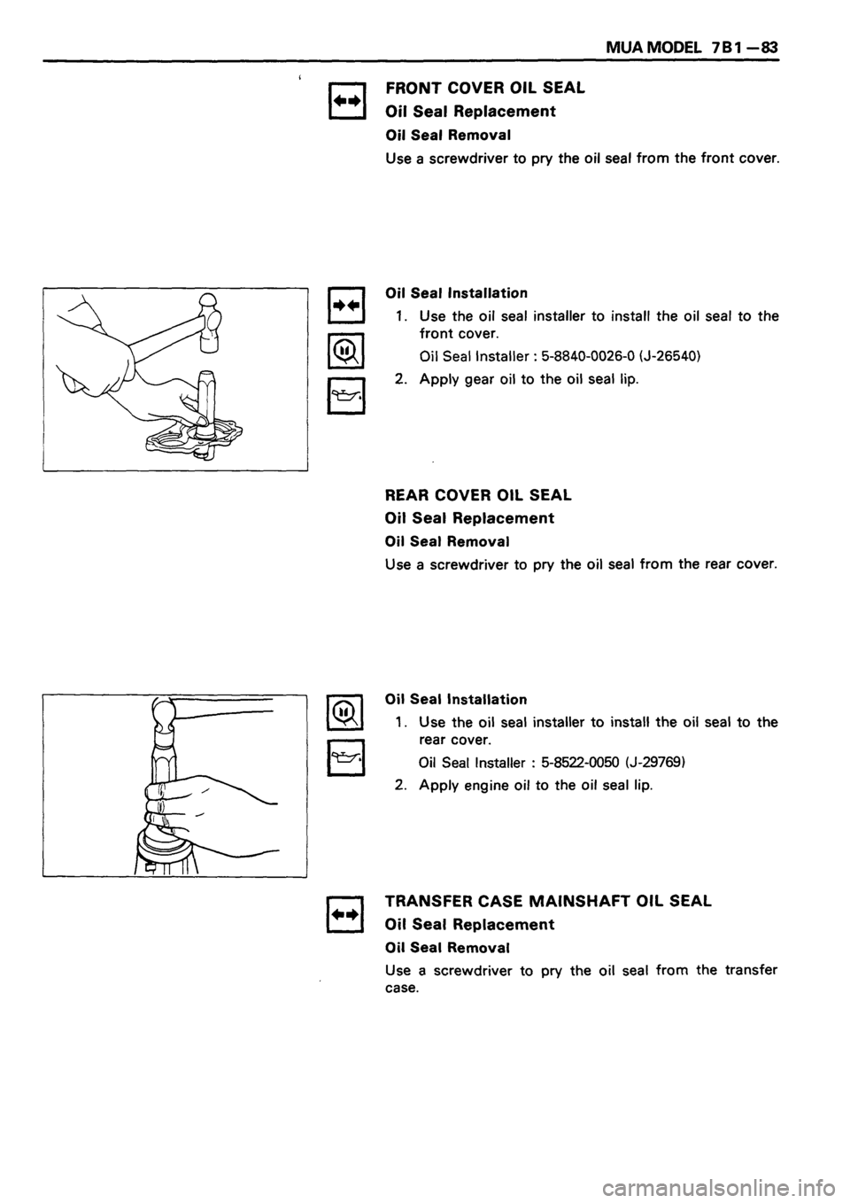 ISUZU DB SERIES 1993  Workshop Manual 