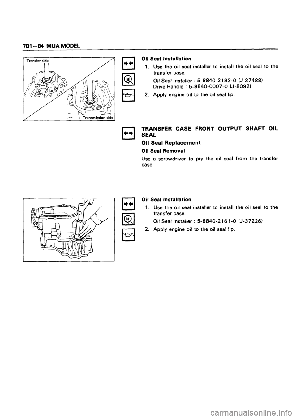 ISUZU DB SERIES 1993  Workshop Manual 