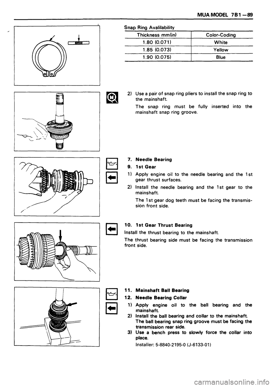 ISUZU DB SERIES 1993  Workshop Manual 