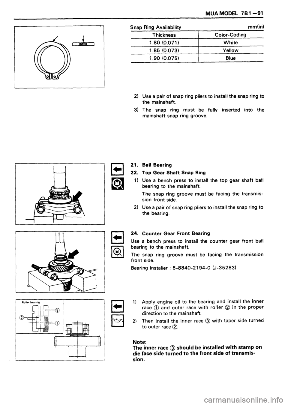 ISUZU DB SERIES 1993  Workshop Manual 