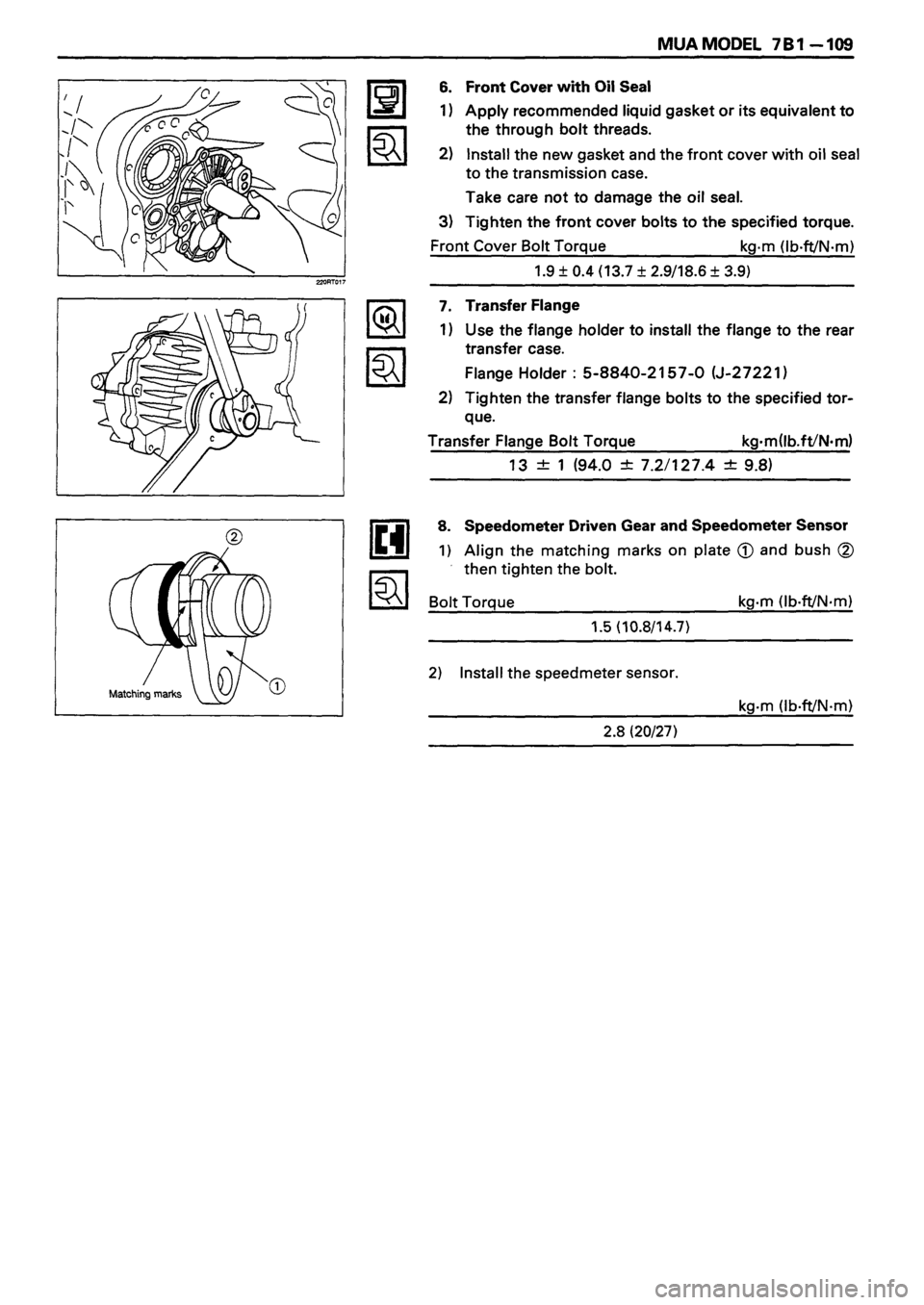 ISUZU DB SERIES 1993 Workshop Manual ISUZU DB SERIES 1993 Workshop Manual