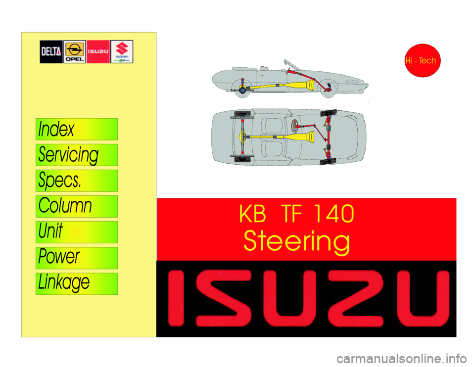 ISUZU DB SERIES 1993 Workshop Manual SteeringKBTF140 ISUZU DB SERIES 1993 Workshop Manual SteeringKBTF140