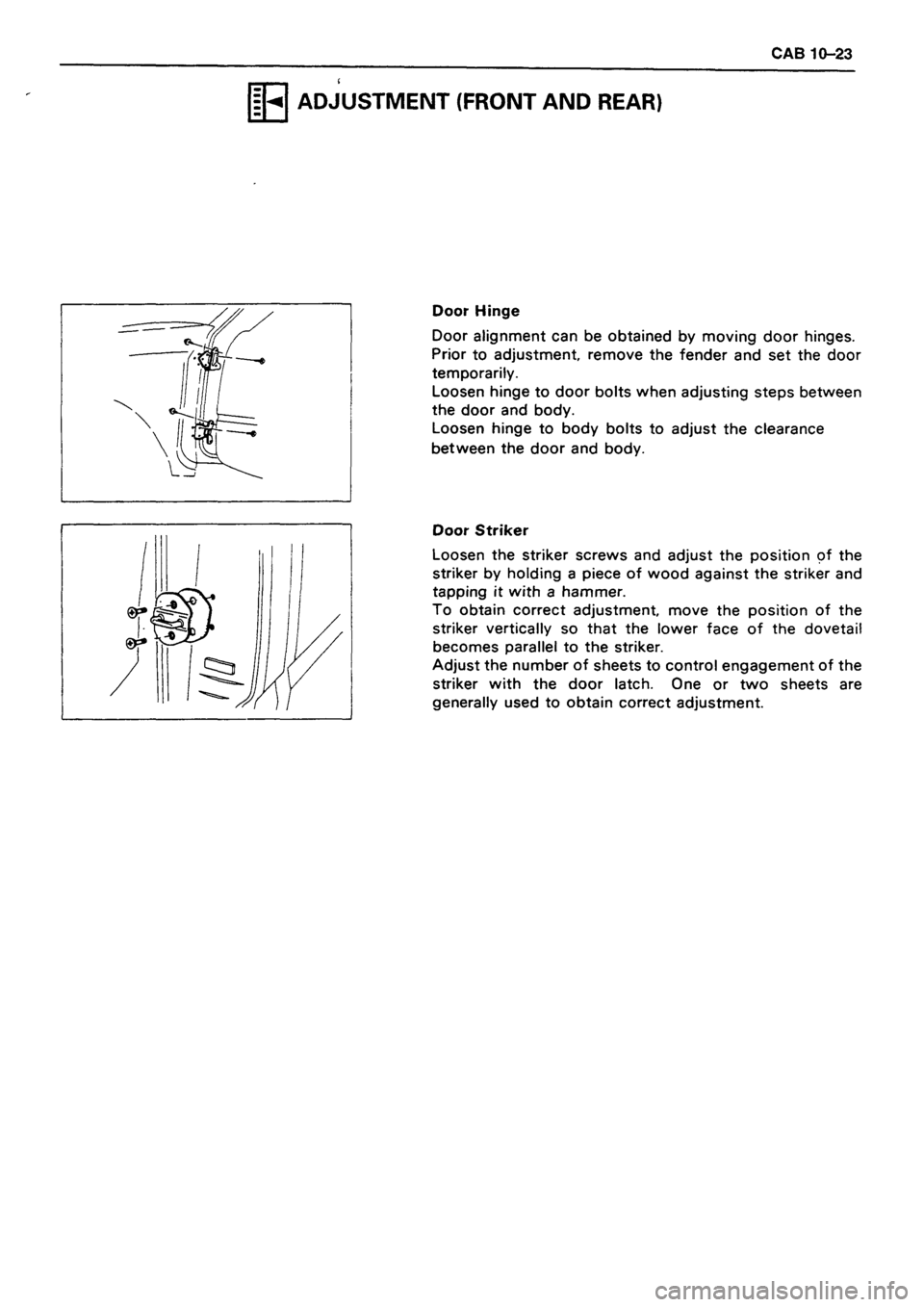 ISUZU DB SERIES 1993 Workshop Manual ISUZU DB SERIES 1993 Workshop Manual