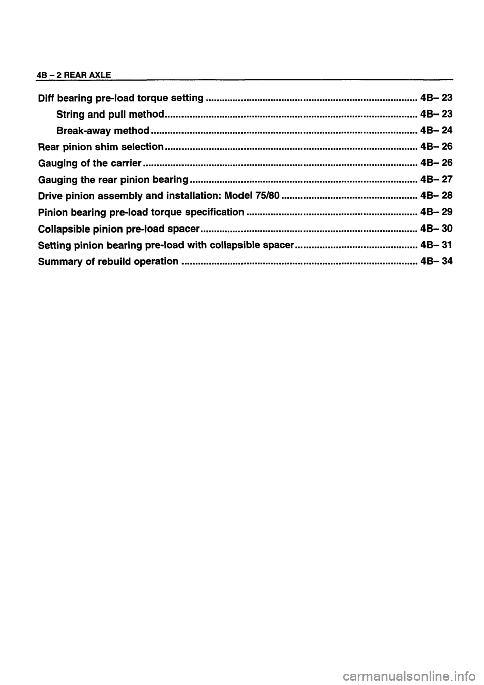ISUZU DB SERIES 1993 Workshop Manual ISUZU DB SERIES 1993 Workshop Manual