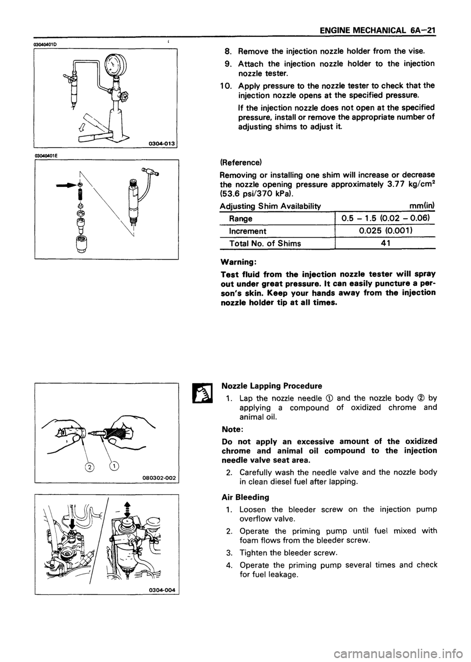 ISUZU DB SERIES 1993  Workshop Manual 